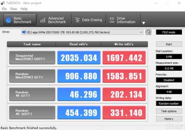 双十一火爆全网的1TB NVMe固态，性能表现究竟如何？——aigo P2000固态硬盘评测-第18张图片-易维数码