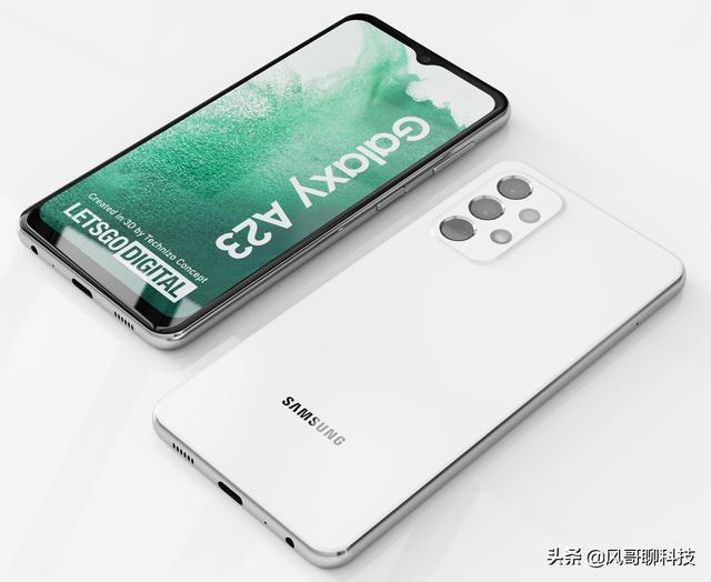 三星Galaxy A23 5G高清渲染图曝光：后置四摄像头、采用水滴屏-第7张图片-易维数码